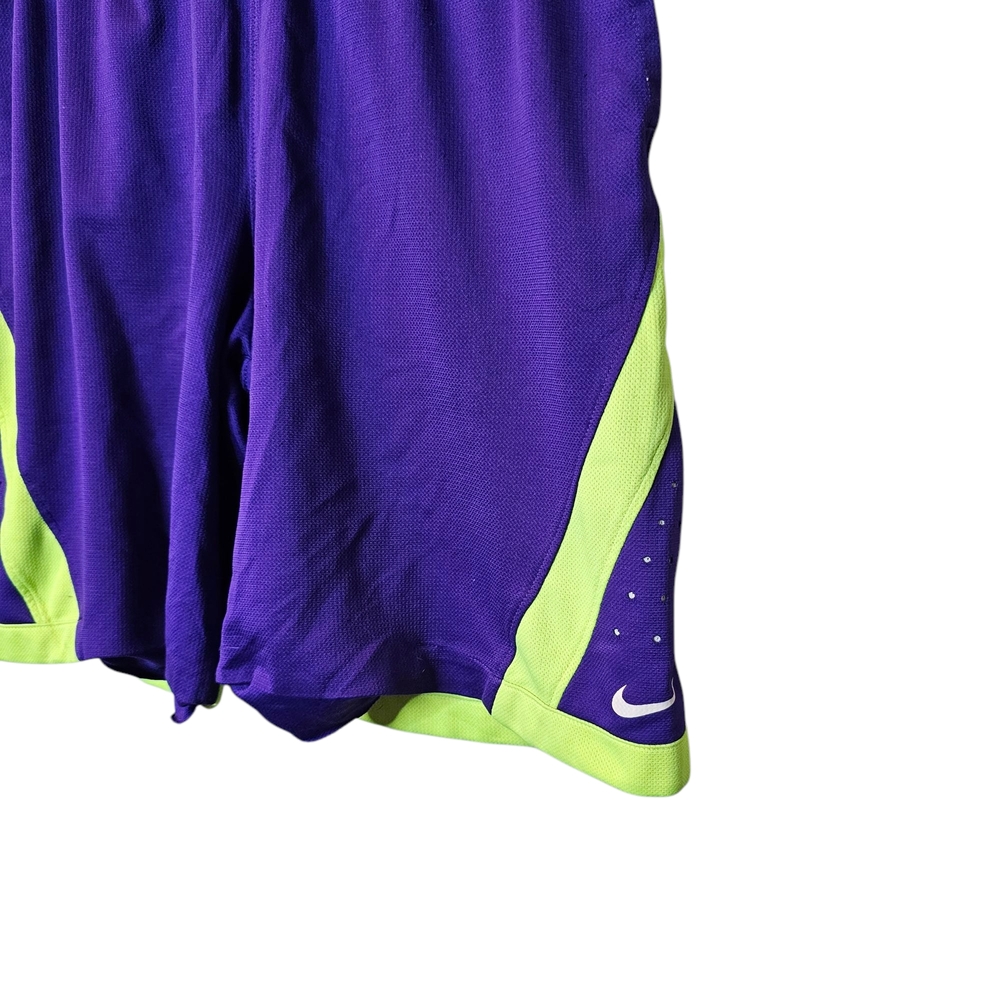 Nike Elite Dri-Fit Purple and Green Athletic Shorts for Performance - Picture 3 of 7
